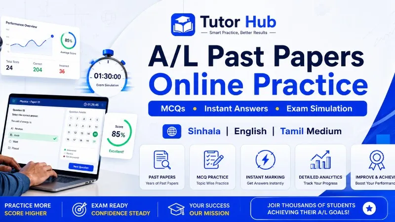 A/L Past Papers – Practice Online with MCQs, Answers & Instant Marking